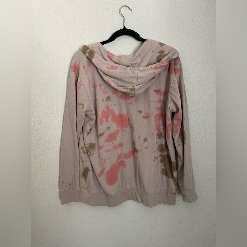 Torrid Size 0/Large Skull Sweatshirt cotton Blend Witchy Tie Dye Grey Cozy - Picture 6 of 6
